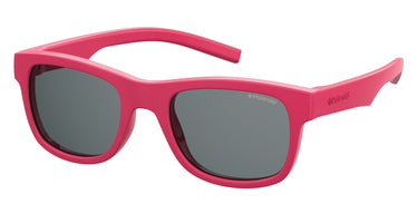 Girls Polaroid Eyeglasses: PLD 8020/S/SM - Pink - SpecSMART Eye Clinic (Diagonal View)